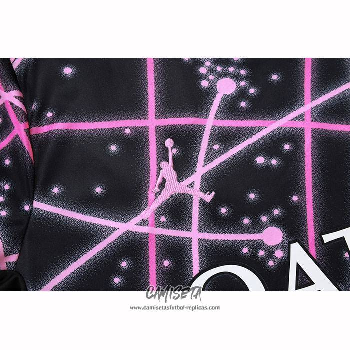 Chandal del Paris Saint-Germain Jordan 2025-2026 Manga Corta Negro Rosa - Pantalon Corto